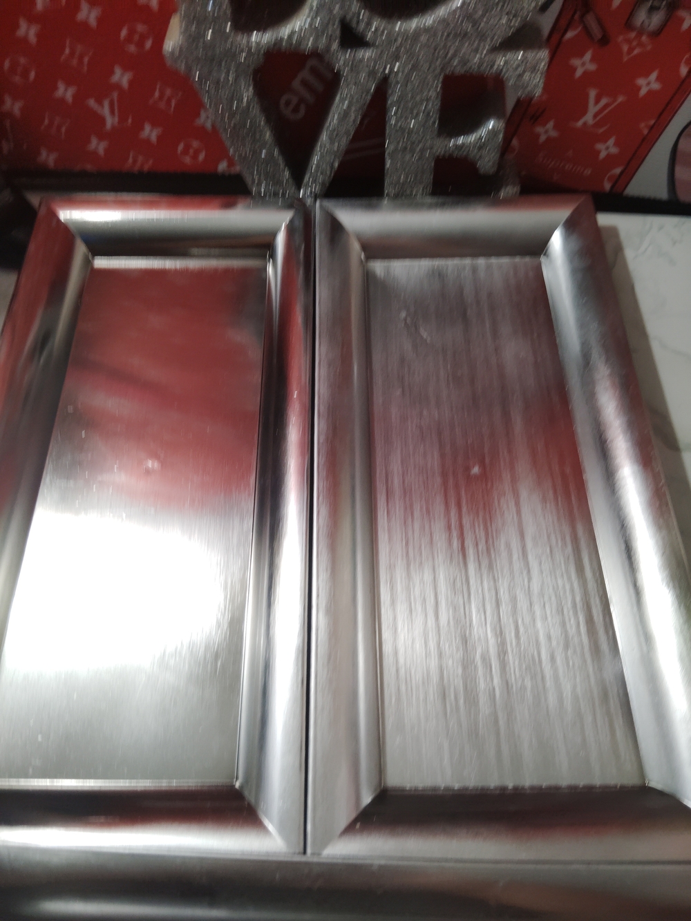 Silver Decorative Rectangular Tray - Picture 3 of 7